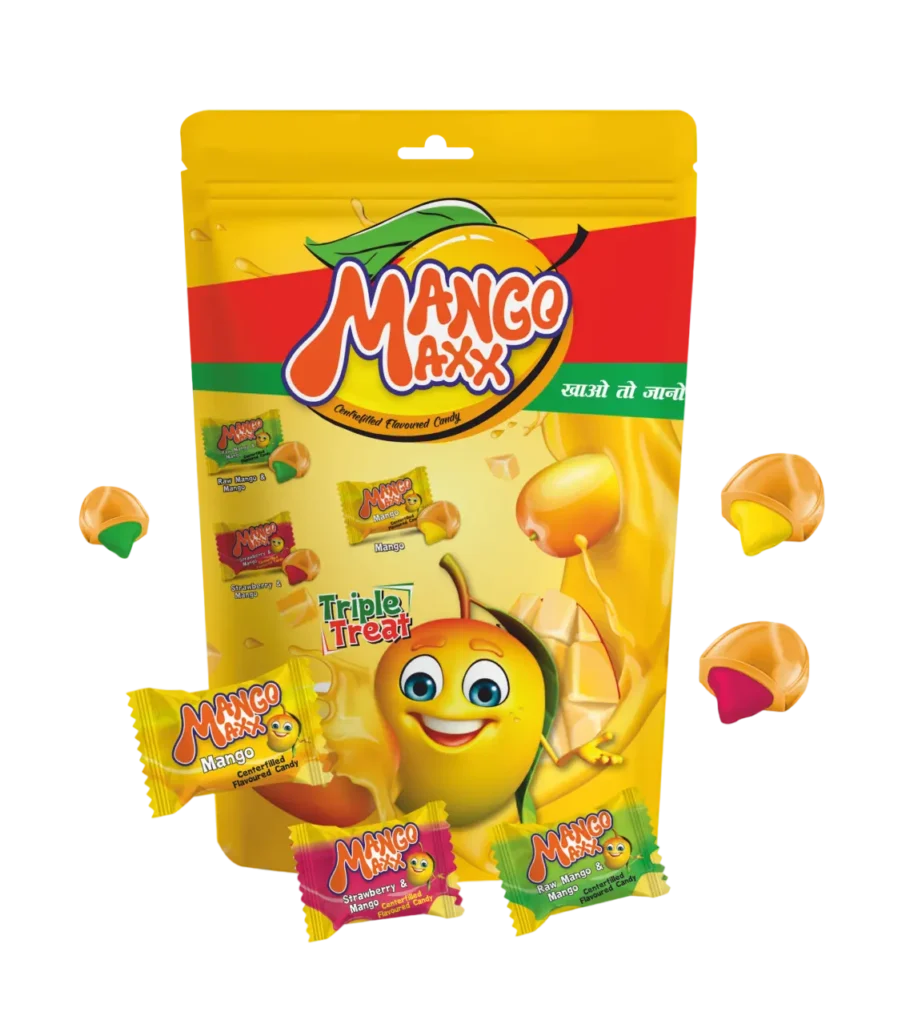 Largest Chocolate Manufacturers | Bakemate Candy| MangoMax Candy| Confectionery manufacturers| Mango Flavored Candy | Juicy Mango Candy | Cream Chocolate | Center Filled Candy| Mango Maxx is a center-filled candy that surprises everyone with one bite of it. Our delicious Mango Maxx is a perfect mango flavored candy blended with juicy