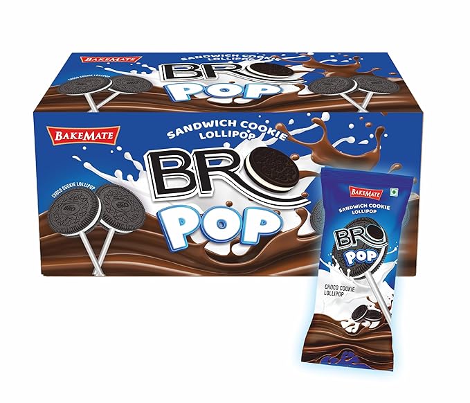 Largest Chocolate Manufacturers | Bakemate Candy| Bro Pop Candy| Confectionery manufacturers| Choco Flavored Candy | Bro Pop| Cream Chocolate | Center Filled Candy| Experience the luscious chocolate filling wrapped in a crisp cookie shell—each bite is a delightful blend of flavors that will keep you coming back for more