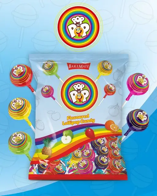 Largest Chocolate Manufacturers | Bakemate Candy|  Candy| Confectionery manufacturers| Fruit Flavored Candy |  Pop N Pop | Mixed Fruit Flavored | Center Filled Candy|   A center-filled candy that surprises everyone with one bite of it. Our delicious Candy is a perfect Fruit Mixed flavored candy blended with juicy