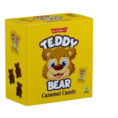 Largest Chocolate Manufacturers | Bakemate Candy| Teddy Bear Candy| Confectionery manufacturers| Choco Flavored Candy | Teddy Bear| Cream Chocolate | Center Filled Candy| Experience the luscious chocolate filling wrapped in a crisp cookie shell—each bite is a delightful blend of flavors that will keep you coming back for more