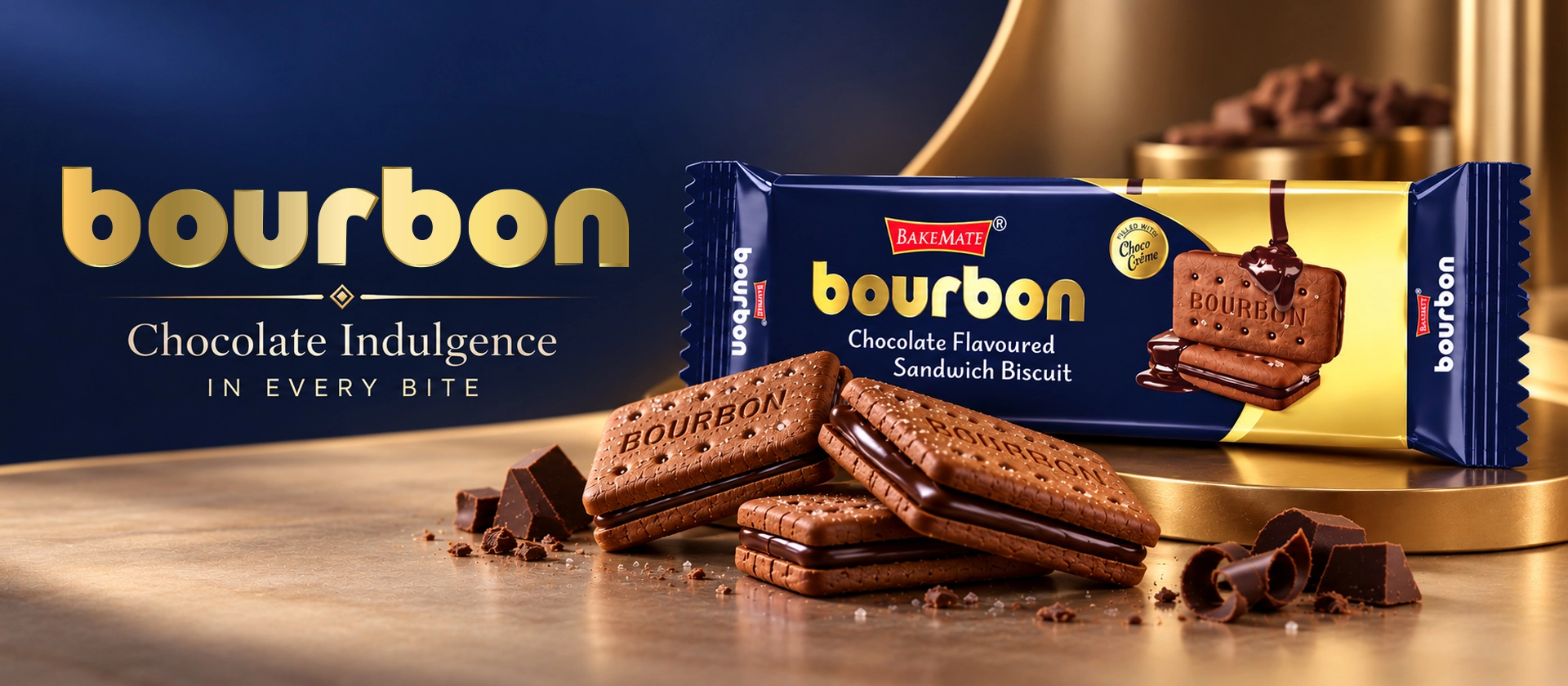 Bourbon Biscuits | Bourbon Sandwich biscuits | Bakemate Bourbon