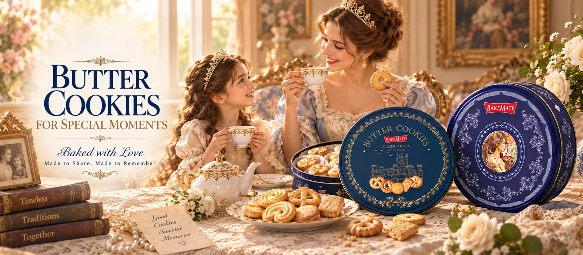 Butter Cookies | Bakemate Butter Cookies | Butter Cookies Tin | Butter Biscuits Tin