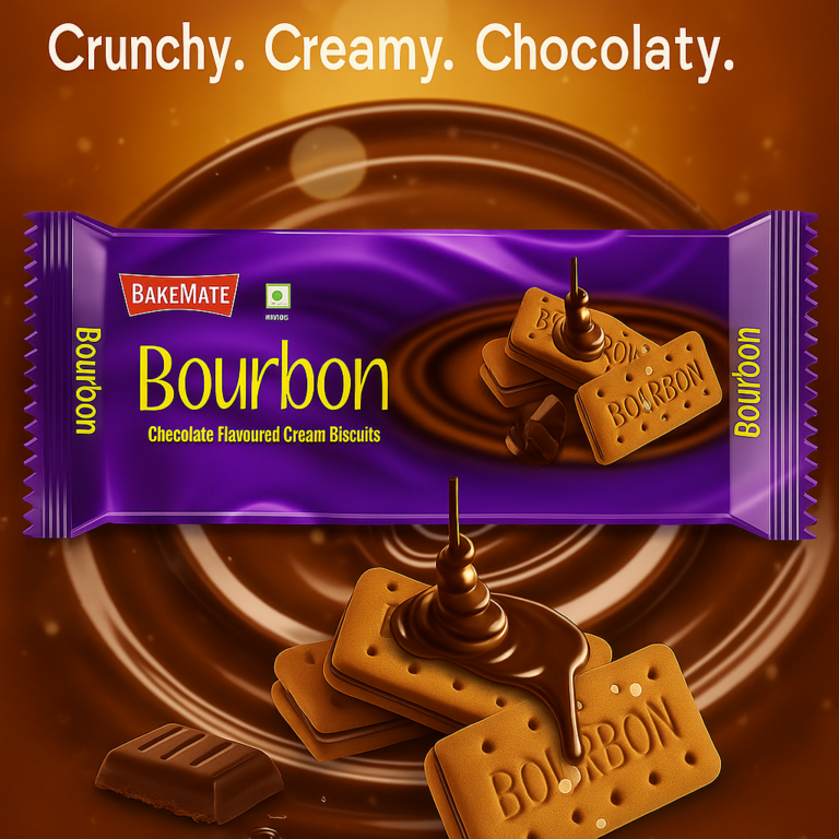 Bourbon Biscuits | Sandwich Biscuits | Bourbon Cookies | Chocolate Biscuits | Bakemate bourbon