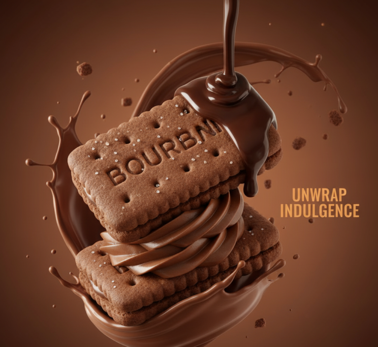 Bourbon Biscuits | Sandwich Biscuits | Bourbon Cookies | Chocolate Biscuits | Bakemate bourbon