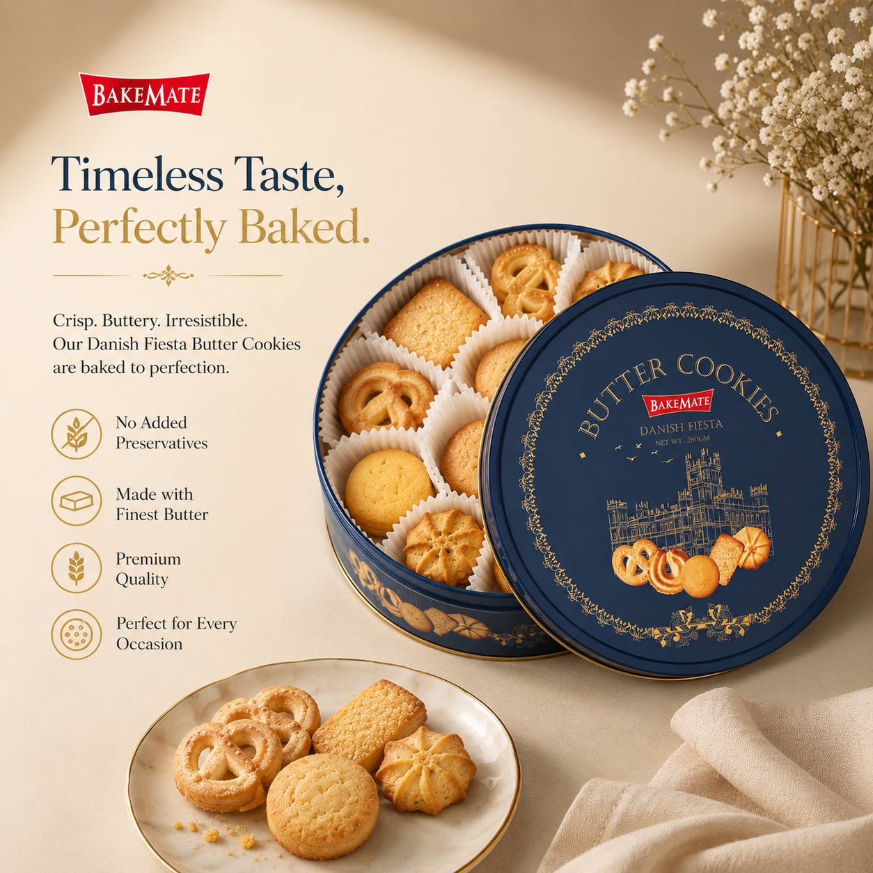 Premium Butter Cookies | Butter Biscuits | Butter Cookies Tin | Danish Butter Cookies | Danish Butter Biscuits | Butter cookies suppliers |